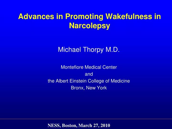 advances in promoting wakefulness in narcolepsy