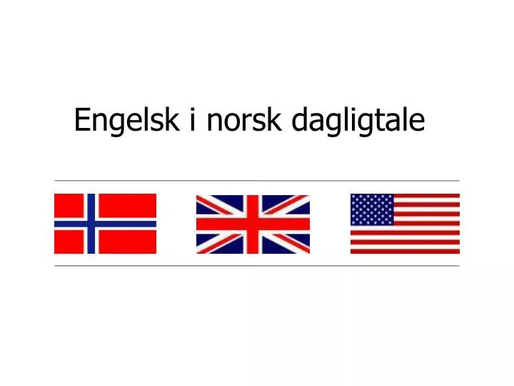engelsk i norsk dagligtale