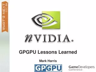 GPGPU Lessons Learned