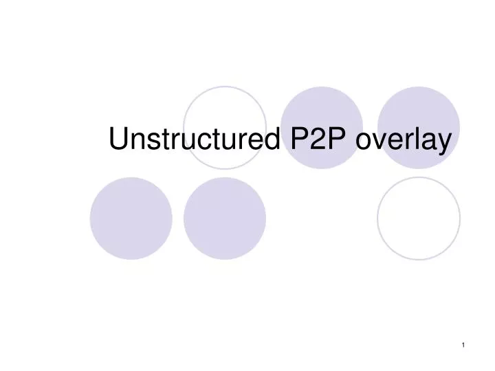 unstructured p2p overlay