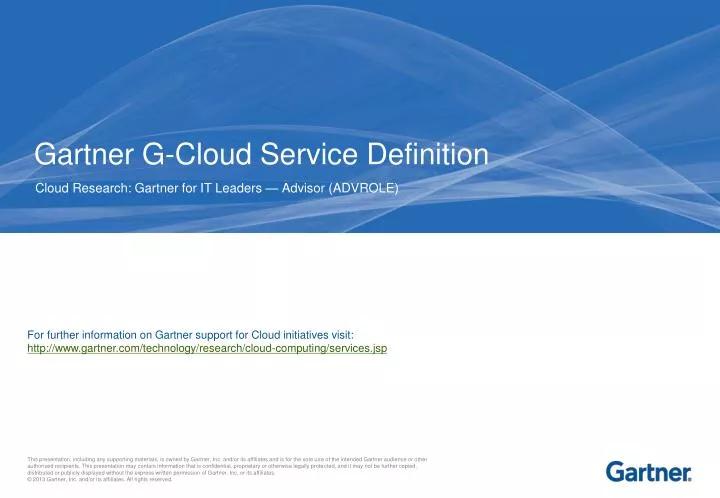 gartner g cloud service definition