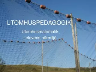 utomhuspedagogik
