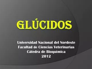 universidad nacional del nordeste facultad de ciencias veterinarias c tedra de bioqu mica 2012