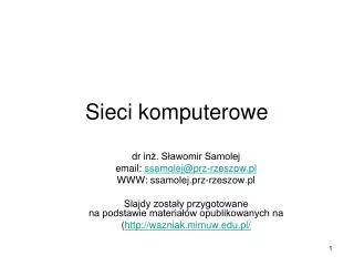 sieci komputerowe