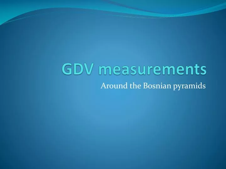 gdv measurements
