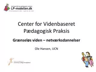 center for videnbaseret p dagogisk praksis