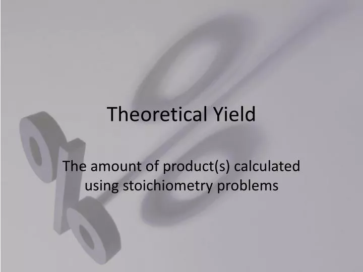 theoretical yield