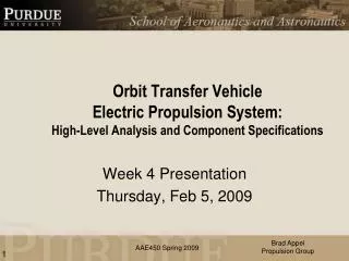 Week 4 Presentation Thursday, Feb 5, 2009