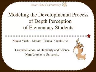 Modeling the Developmental Process of Depth Perception of Elementary Students