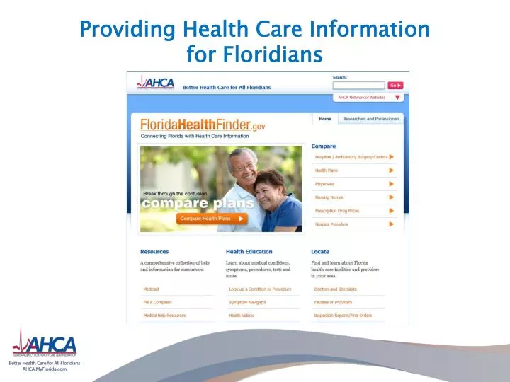 providing health care information for floridians