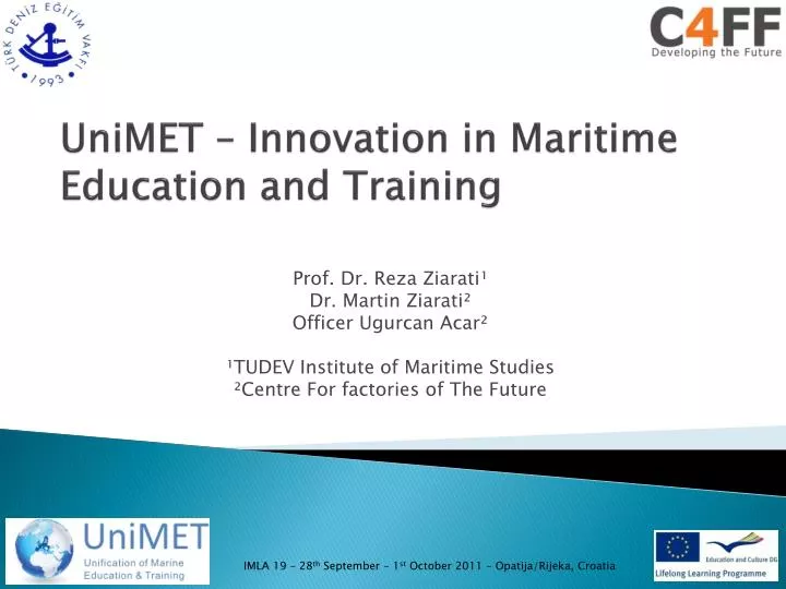 unimet innovation in maritime education and training
