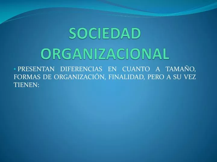 sociedad organizacional