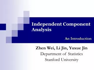 Independent Component Analysis