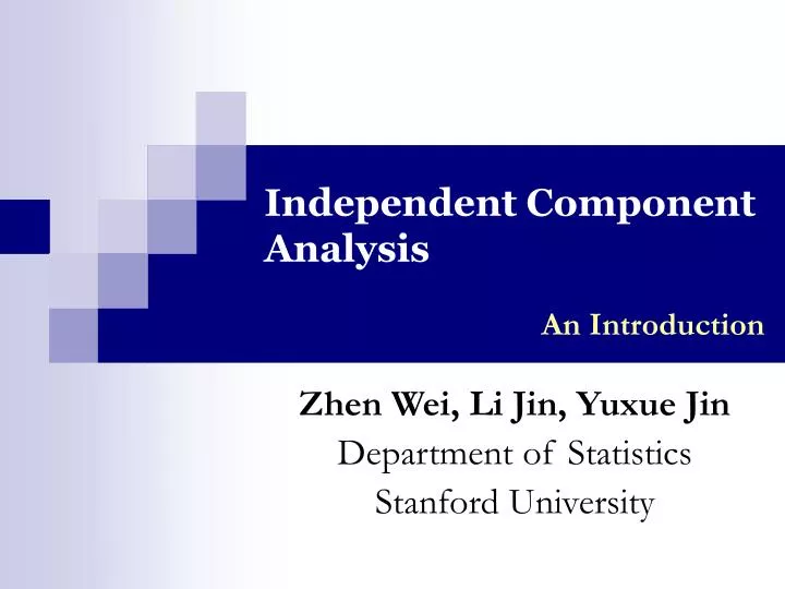 independent component analysis
