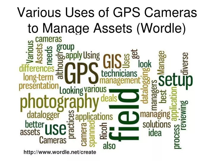various uses of gps cameras to manage assets wordle