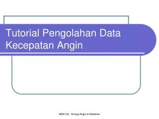 tutorial pengolahan data kecepatan angin