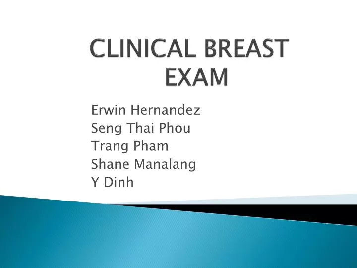 clinical breast exam
