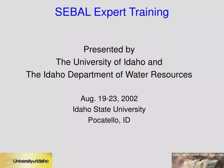 sebal expert training