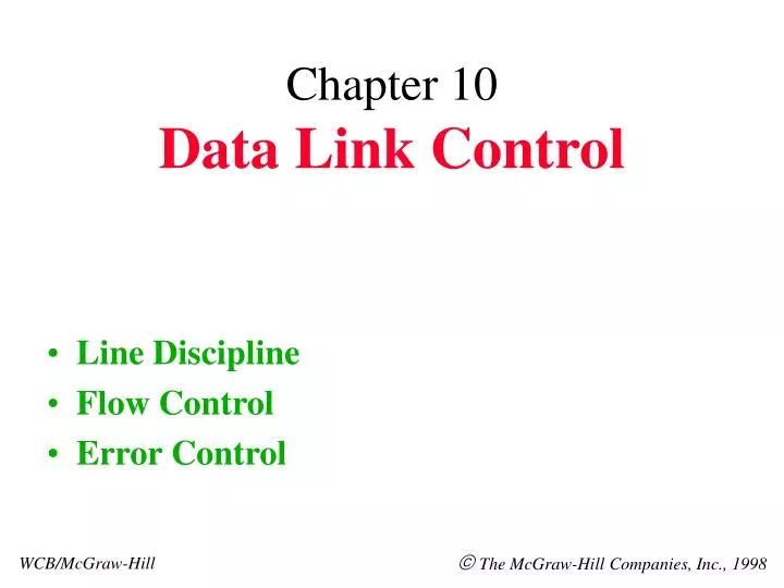 chapter 10 data link control