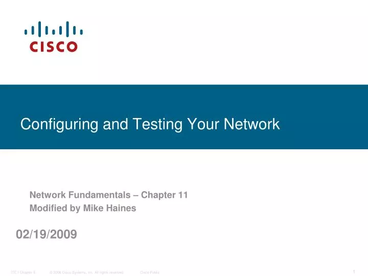 configuring and testing your network
