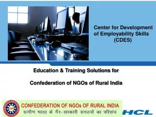 Education &amp; Training Solutions for Confederation of NGOs of Rural India