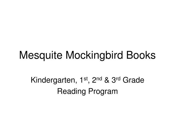 mesquite mockingbird books
