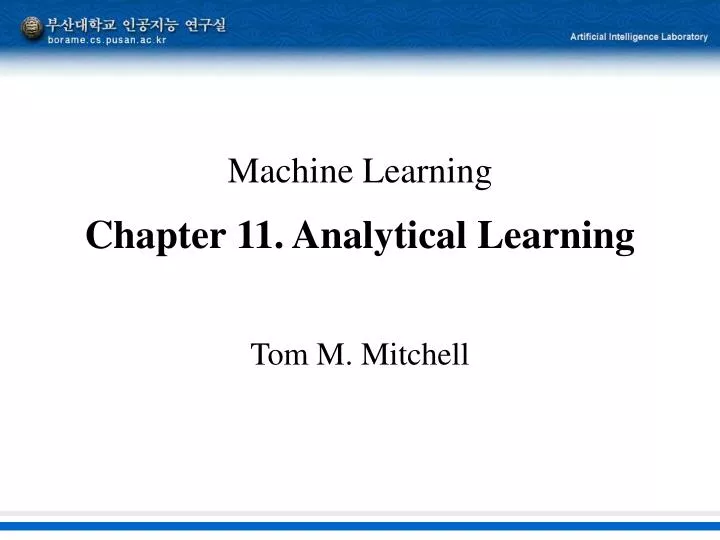 machine learning chapter 11 analytical learning