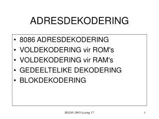 adresdekodering
