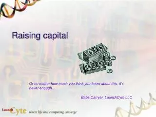 Raising capital