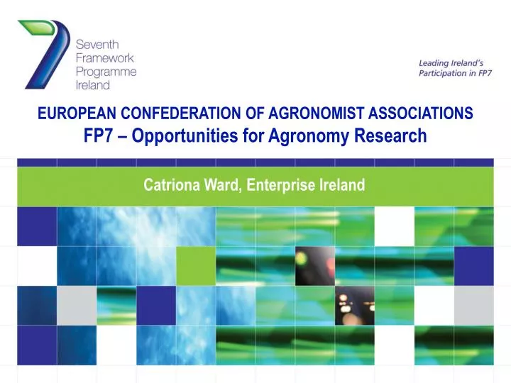 european confederation of agronomist associations fp7 opportunities for agronomy research
