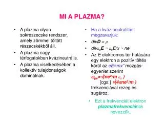 mi a plazma