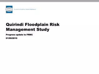 Quirindi Floodplain Risk Management Study