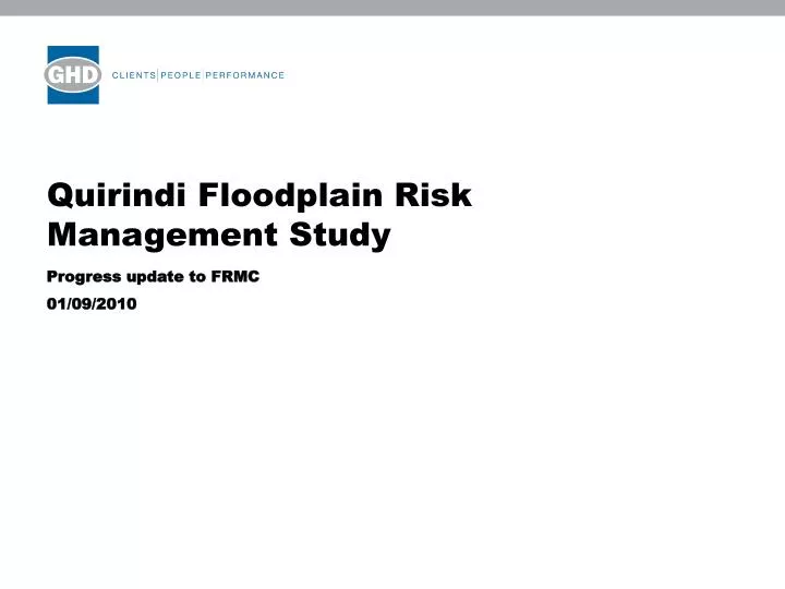 quirindi floodplain risk management study