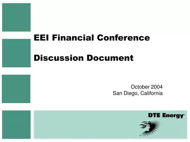 eei financial conference discussion document
