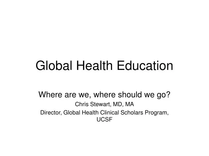 global health education
