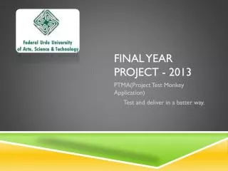 Final Year project - 2013