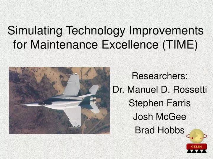 simulating technology improvements for maintenance excellence time