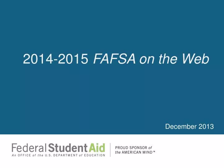 2014 2015 fafsa on the web