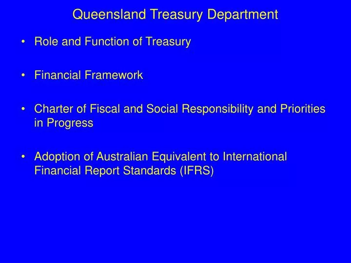 queensland treasury department
