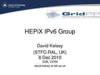 HEPiX IPv6 Group