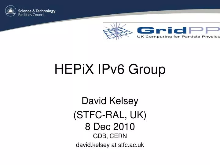 hepix ipv6 group