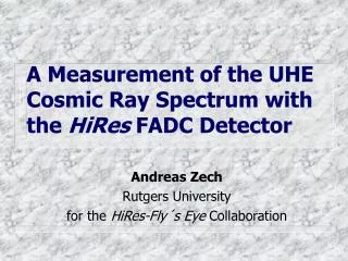 A Measurement of the UHE Cosmic Ray Spectrum with the HiRes FADC Detector