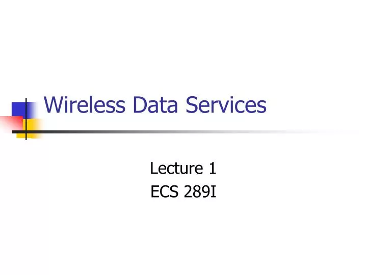 wireless data services