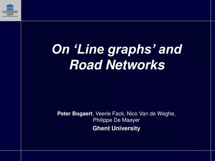 on line graphs and road networks