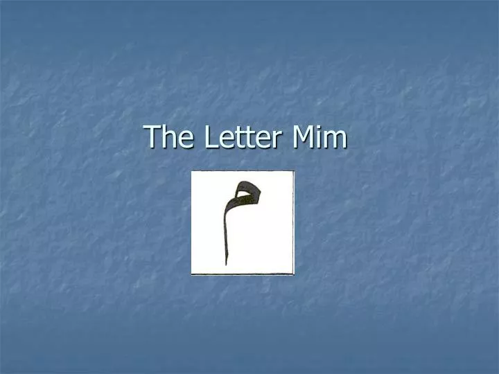 the letter mim