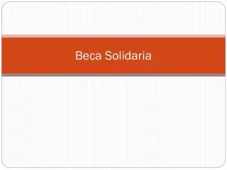 beca solidaria