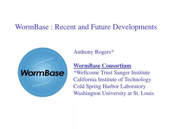 wormbase recent and future developments