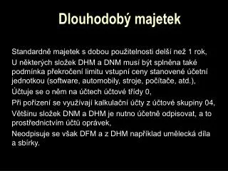 dlouhodob majetek
