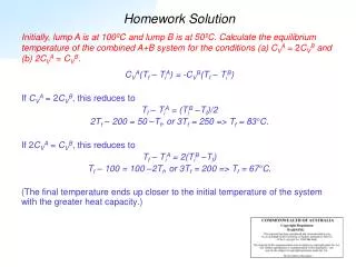 Homework Solution