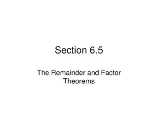 section 6 5